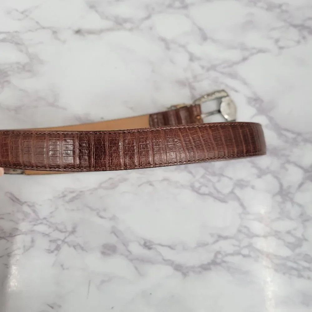 Brighton Museum Pegasus Sphinx Leather Belt With Coin Conchos Vintage